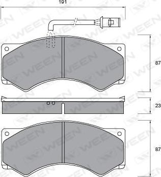 Ween 151-1040 - Bremžu uzliku kompl., Disku bremzes autodraugiem.lv