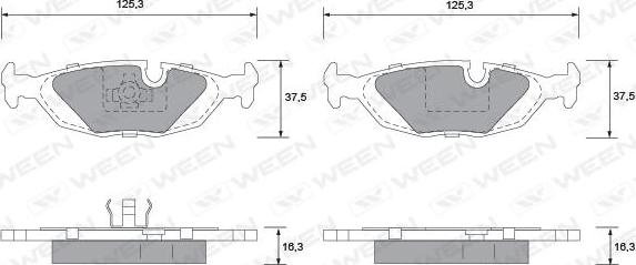 Ween 151-1199 - Bremžu uzliku kompl., Disku bremzes autodraugiem.lv