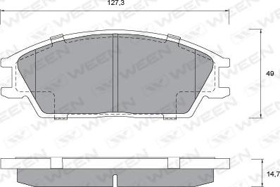 Ween 151-1167 - Bremžu uzliku kompl., Disku bremzes autodraugiem.lv