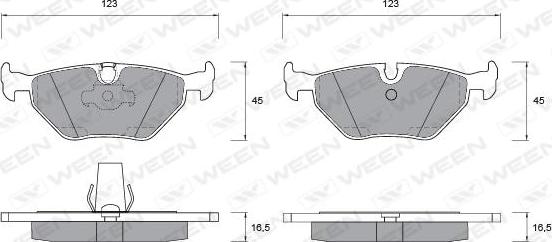 Ween 151-1203 - Bremžu uzliku kompl., Disku bremzes autodraugiem.lv