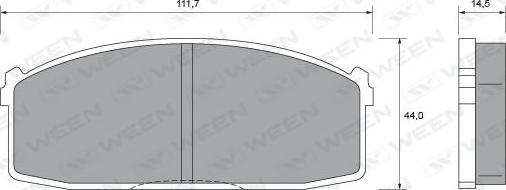 Ween 151-2037 - Bremžu uzliku kompl., Disku bremzes autodraugiem.lv