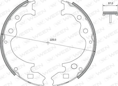 Ween 152-2109 - Bremžu loku komplekts autodraugiem.lv