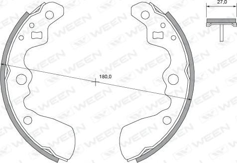 Ween 152-2399 - Bremžu loku komplekts autodraugiem.lv