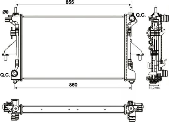 Wilmink Group WG1725592 - Radiators, Motora dzesēšanas sistēma autodraugiem.lv