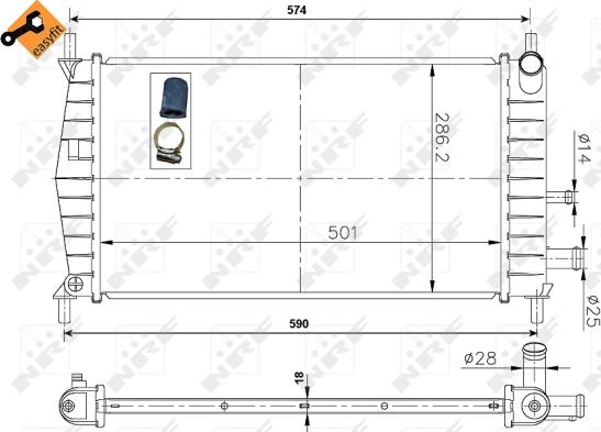 Wilmink Group WG1721128 - Radiators, Motora dzesēšanas sistēma autodraugiem.lv