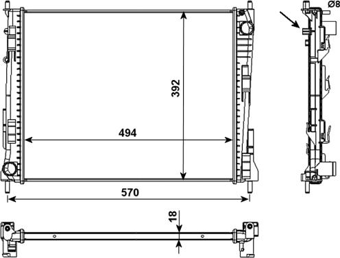 Wilmink Group WG1722792 - Radiators, Motora dzesēšanas sistēma autodraugiem.lv