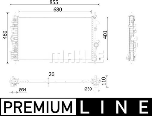 Wilmink Group WG2184150 - Radiators, Motora dzesēšanas sistēma autodraugiem.lv