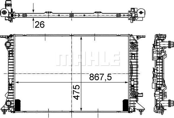 Wilmink Group WG2184130 - Radiators, Motora dzesēšanas sistēma autodraugiem.lv