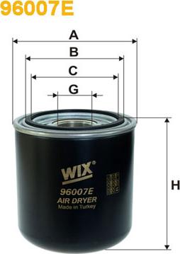 WIX Filters 96007E - Gaisa sausinātāja patrona, Gaisa kompresors autodraugiem.lv