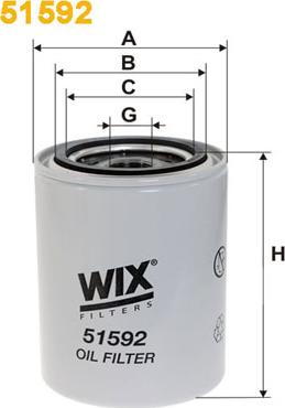WIX Filters 51592 - Eļļas filtrs autodraugiem.lv