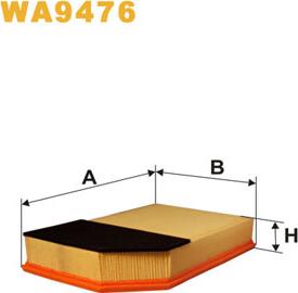 WIX Filters WA9476 - Gaisa filtrs autodraugiem.lv