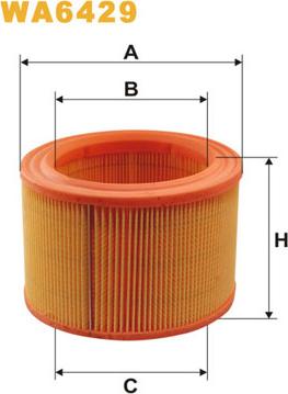 WIX Filters WA6429 - Gaisa filtrs autodraugiem.lv