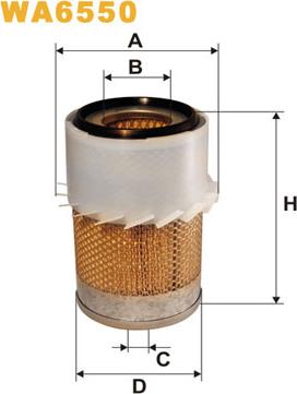 WIX Filters WA6550 - Gaisa filtrs autodraugiem.lv