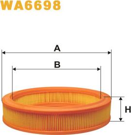 WIX Filters WA6698 - Gaisa filtrs autodraugiem.lv