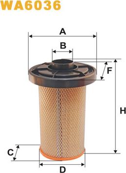 WIX Filters WA6036 - Gaisa filtrs autodraugiem.lv