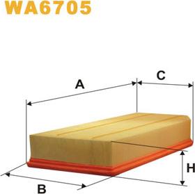 WIX Filters WA6705 - Gaisa filtrs autodraugiem.lv