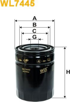 WIX Filters WL7445 - Eļļas filtrs autodraugiem.lv