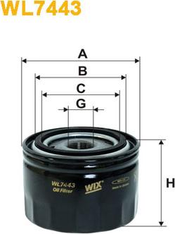 WIX Filters WL7443 - Eļļas filtrs autodraugiem.lv