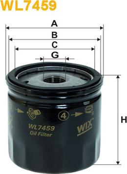 WIX Filters WL7459 - Eļļas filtrs autodraugiem.lv