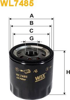 WIX Filters WL7485 - Eļļas filtrs autodraugiem.lv