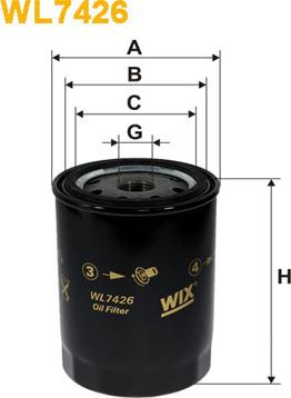 WIX Filters WL7426 - Eļļas filtrs autodraugiem.lv