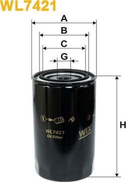 WIX Filters WL7421 - Eļļas filtrs autodraugiem.lv