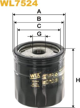 WIX Filters WL7524 - Eļļas filtrs autodraugiem.lv