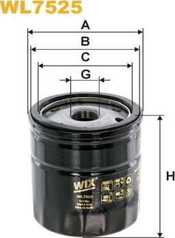 WIX Filters WL7525 - Eļļas filtrs autodraugiem.lv