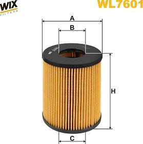 WIX Filters WL7601 - Eļļas filtrs autodraugiem.lv