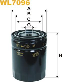 WIX Filters WL7096 - Eļļas filtrs autodraugiem.lv