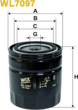 WIX Filters WL7097 - Eļļas filtrs autodraugiem.lv