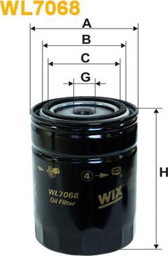 WIX Filters WL7068 - Eļļas filtrs autodraugiem.lv