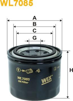 WIX Filters WL7085 - Eļļas filtrs autodraugiem.lv