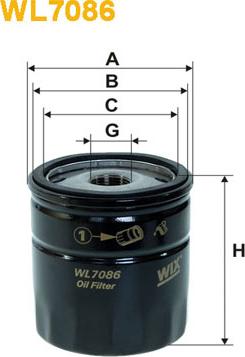 WIX Filters WL7086 - Eļļas filtrs autodraugiem.lv