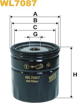 WIX Filters WL7087 - Eļļas filtrs autodraugiem.lv