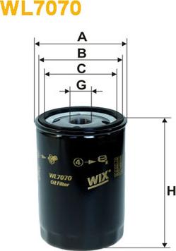 WIX Filters WL7070 - Eļļas filtrs autodraugiem.lv