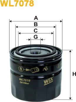 WIX Filters WL7078 - Eļļas filtrs autodraugiem.lv