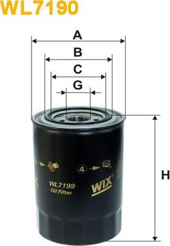 WIX Filters WL7199 - Eļļas filtrs autodraugiem.lv