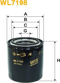 WIX Filters WL7198 - Eļļas filtrs autodraugiem.lv