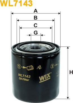 WIX Filters WL7143 - Eļļas filtrs autodraugiem.lv