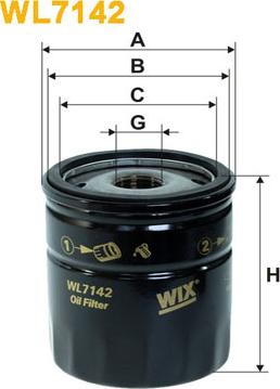 WIX Filters WL7142 - Eļļas filtrs autodraugiem.lv