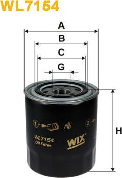 WIX Filters WL7154 - Eļļas filtrs autodraugiem.lv