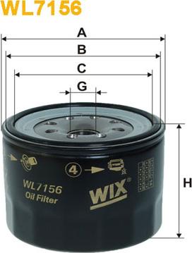 WIX Filters WL7156 - Eļļas filtrs autodraugiem.lv