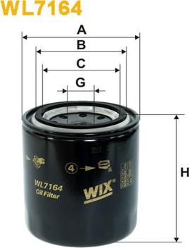 WIX Filters WL7164 - Eļļas filtrs autodraugiem.lv