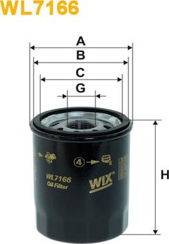 WIX Filters WL7166 - Eļļas filtrs autodraugiem.lv