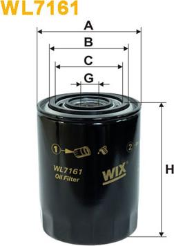 WIX Filters WL7161 - Eļļas filtrs autodraugiem.lv