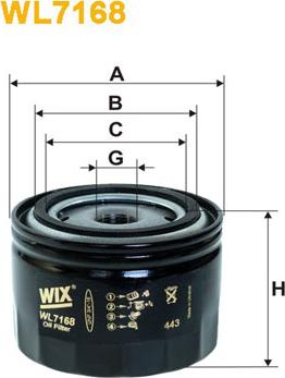 WIX Filters WL7168 - Eļļas filtrs autodraugiem.lv