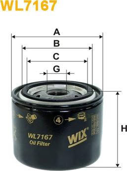 WIX Filters WL7167 - Eļļas filtrs autodraugiem.lv