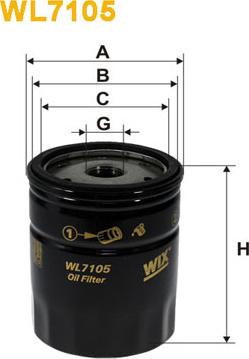 WIX Filters WL7105 - Eļļas filtrs autodraugiem.lv