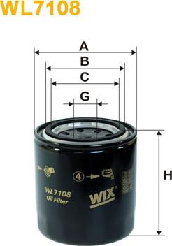 WIX Filters WL7108 - Eļļas filtrs autodraugiem.lv